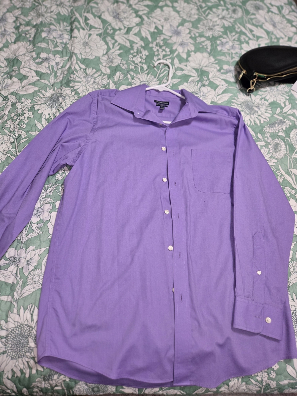 croft & barrow Lavender/Purple Long-Sleeve Dress Shirt